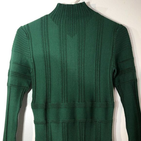 EUC Leon Max Limited Edition Bodycon Fit Flare Mock Neck Sweater Dress, Sz XS - Picture 4 of 9